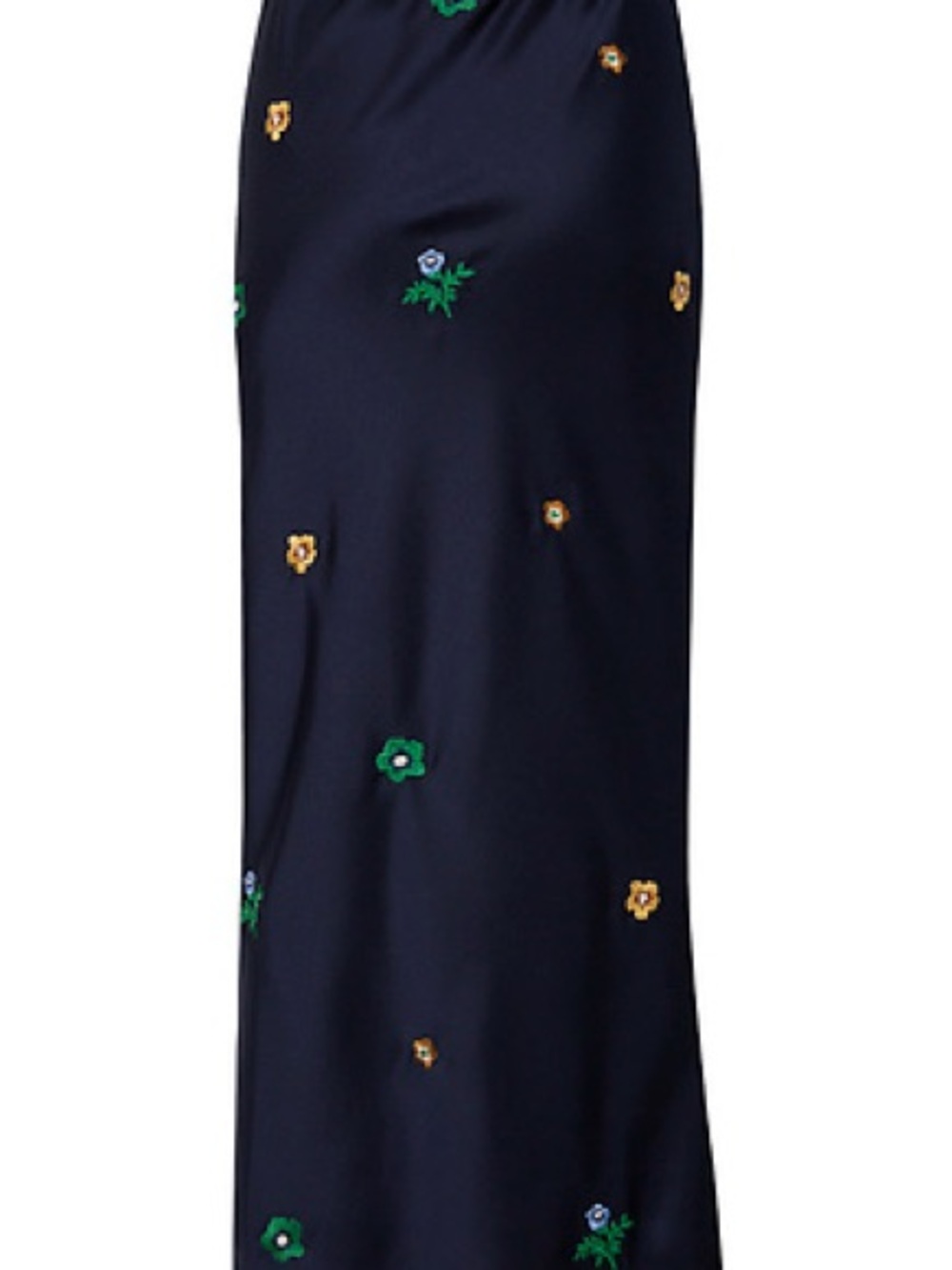 Jacquie The Label Blooming Floral Satin Midi Skirt